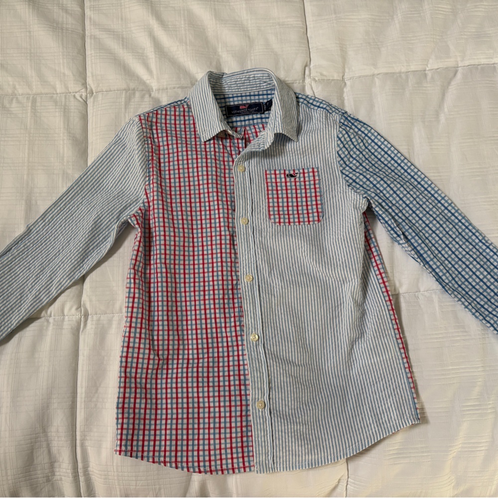 Boys Vineyard Vines Button Down Shirt- Size 7